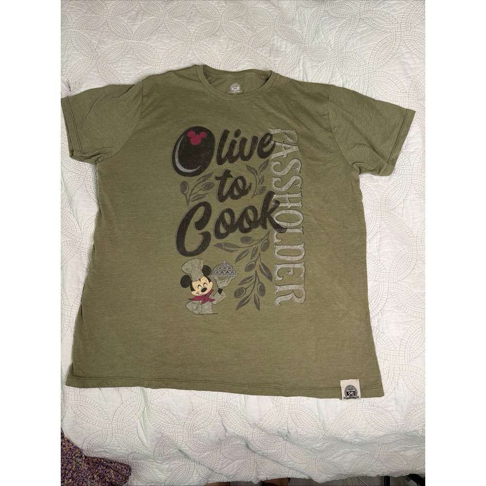 Disney Parks Epcot 25th Food & Wine Festival Olive To Cook Passholder XL T-Shirt